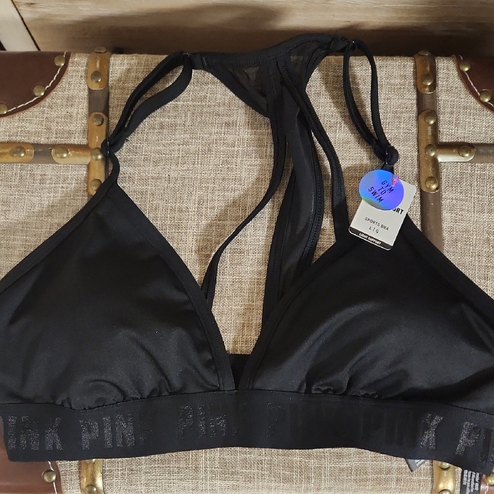PINK Victoria's Secret Black Wireless Bra